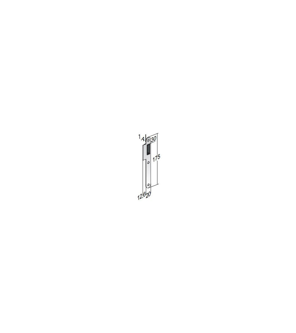 Scrocco per serratura magnetica CLE L / WC - maniglia design