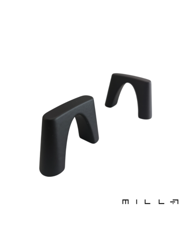 Maniglia per mobile nero opaco SID maniglia design vista in prospettiva su sfondo bianco