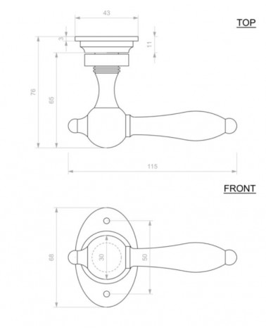 Maniglia porta cromata in ferro 1212 - maniglia design