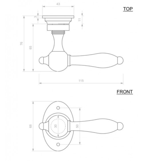 Maniglia porta ruggine in ferro 1212 - design