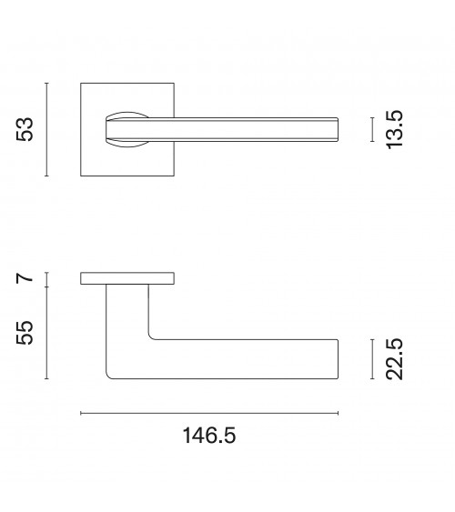 Maniglia per porta marrone PYROLA ferramenta design