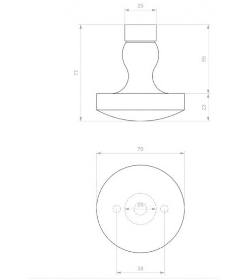 Pomolo porta esterno in ferro 278 - maniglia design