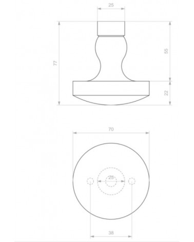 Pomolo per porta esterno in ferro 278 - maniglia design