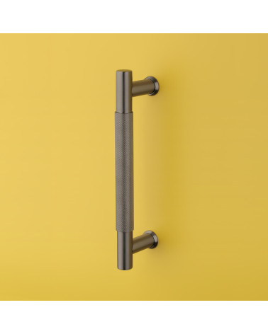 Maniglia di tiro semplice con texture per porta 1770 finitura antracite maniglia design montata su porta
