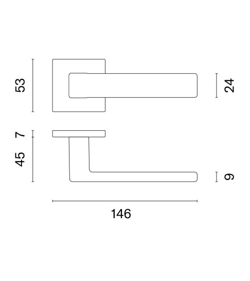 Maniglia per porta nichel MIIA maniglia design