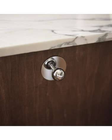 Pomello per mobile a sfera in ottone nichel