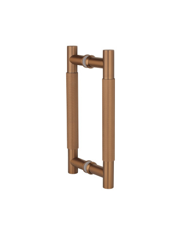 Maniglia a tirare doppia testurizzata per porta 1770 finitura rame maniglia design