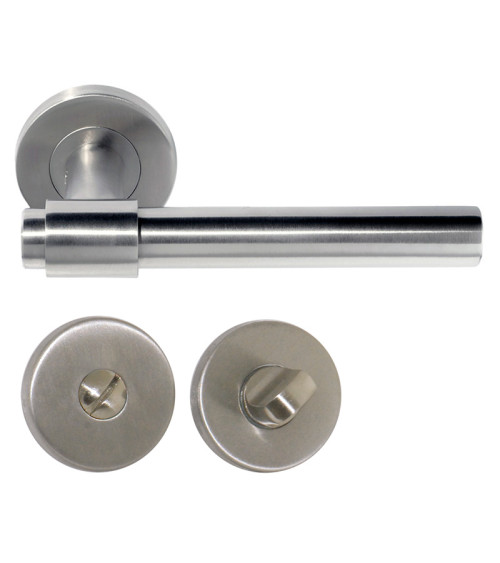 Maniglia per porta IRATY inox spazzolato opaco, Grado 3 uso intensivo
