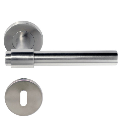 Maniglia per porta IRATY inox spazzolato opaco, Grado 3 uso intensivo