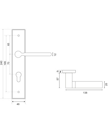 Disegno Maniglia Mercure Prestige