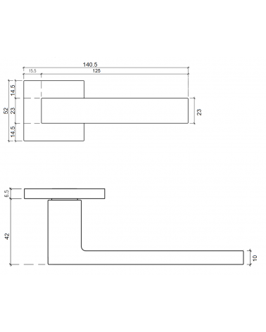 Maniglia per porta WARNA con dimensioni