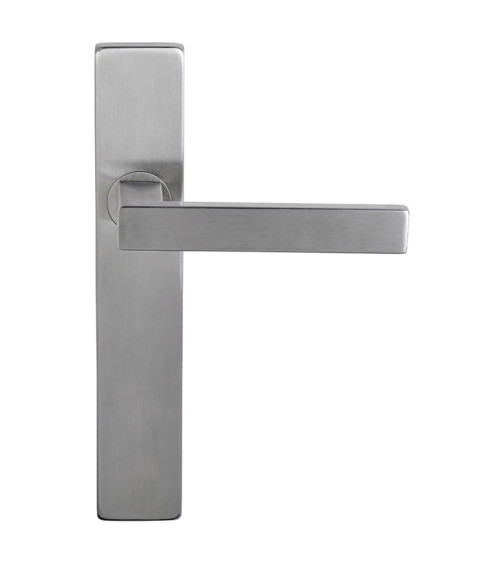 Maniglia Majestea inox su placca rettangolare BDC