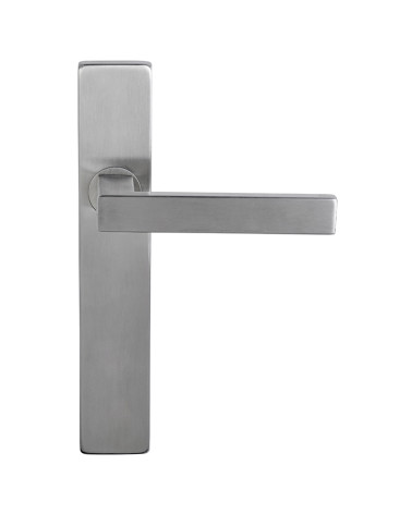 Maniglia Majestea inox su placca rettangolare BDC