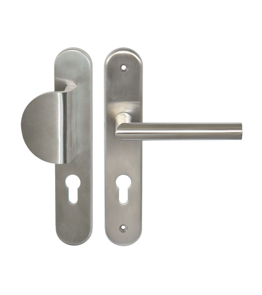Set per porta palier Demi Lune / Altesse su placca inox cilindro