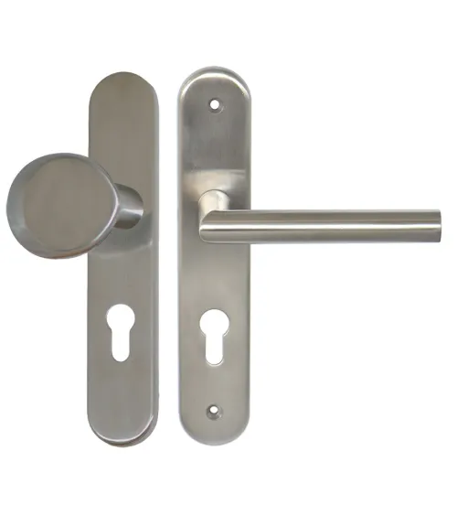 Set per porta palier Amande/Altesse su placche massive inox cilindro