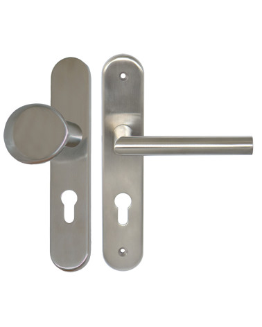 Set per porta palier Amande/Altesse su placche massive inox cilindro