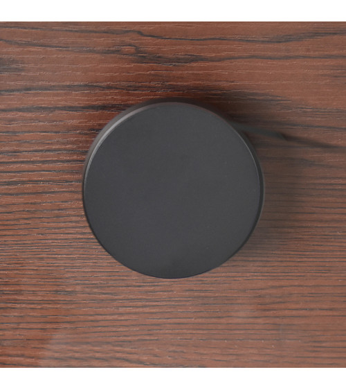 Appendiabiti da parete Rotondo Alluminio Nero