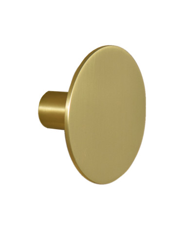 Appendiabiti da parete a disco sottile in inox oro satinato