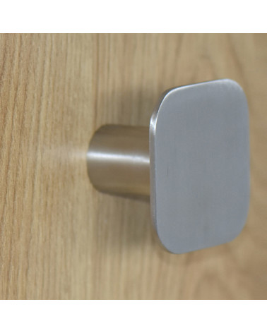 Appendiabiti da parete quadrato sottile in inox D.60
