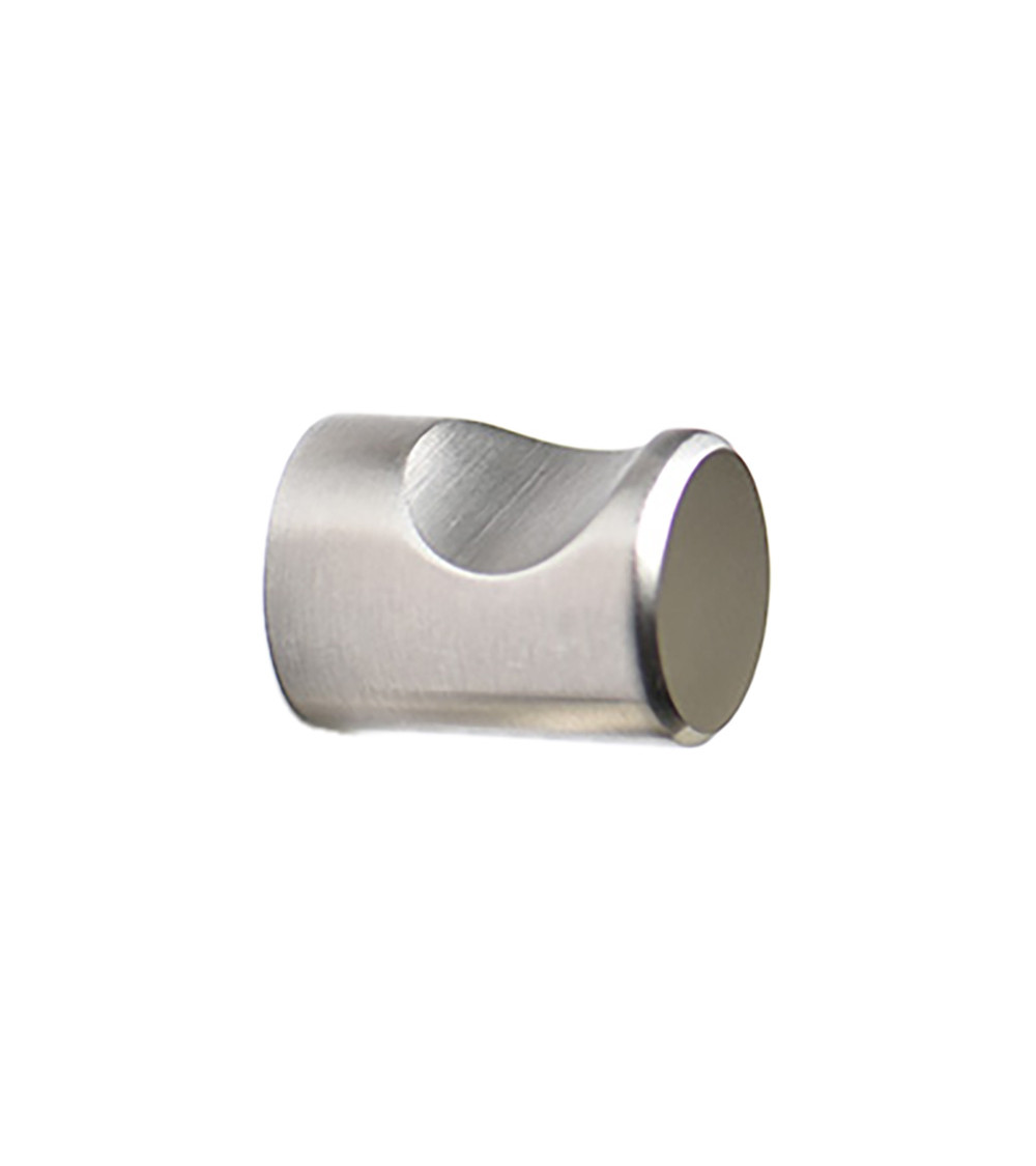 Pomolo per mobile con intaglio inox spazzolato opaco