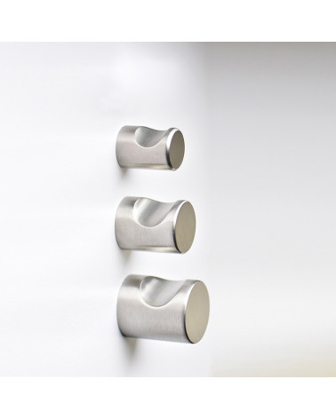 Pomolo per mobile con intaglio inox spazzolato opaco