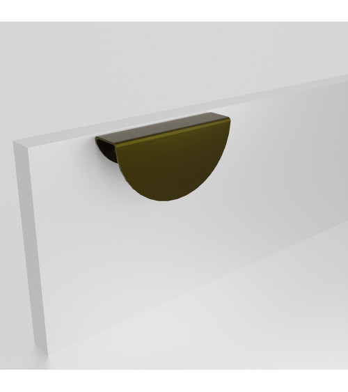 Maniglia per mobile marrone oliva ZORIA sul frontale design