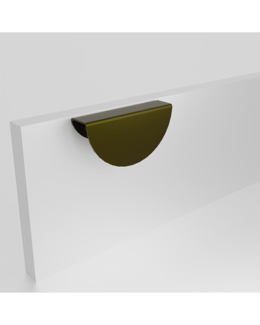 Maniglia per mobile marrone oliva ZORIA sul frontale design