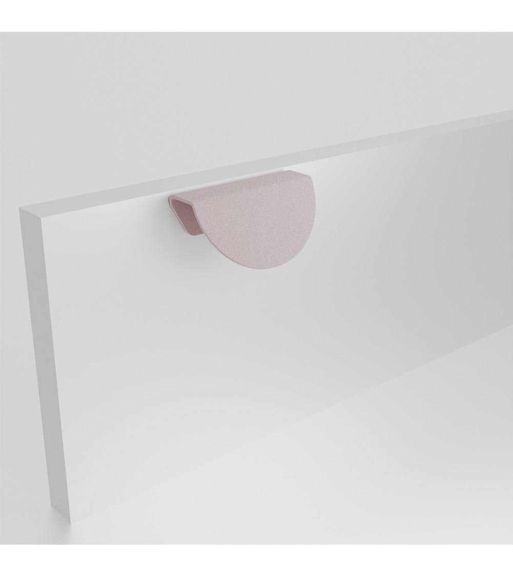 Maniglia per mobile rosa cipria ZORIA obliqua maniglia design