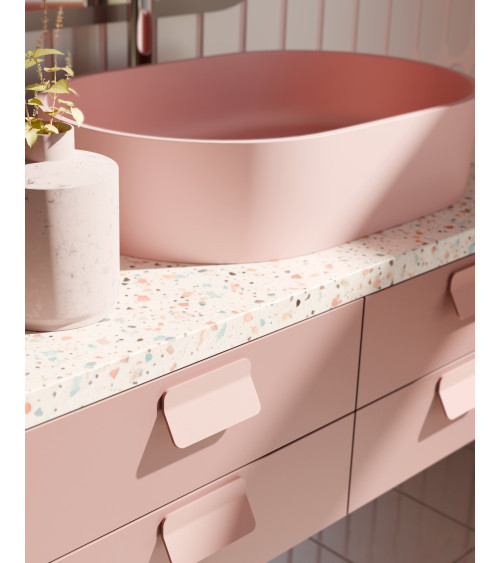 Maniglia per mobile rosa cipria SEA maniglia design