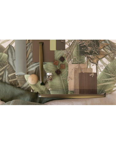 Maniglia per mobile marrone oliva SONGO maniglia design disposta con materiali decorativi
