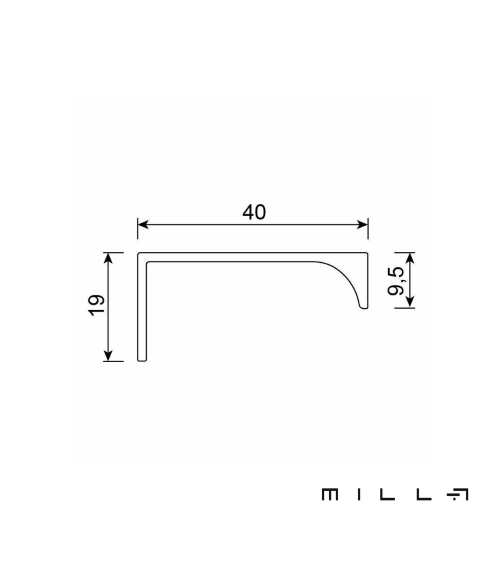Maniglia per mobile anodizzata nera TERRA design