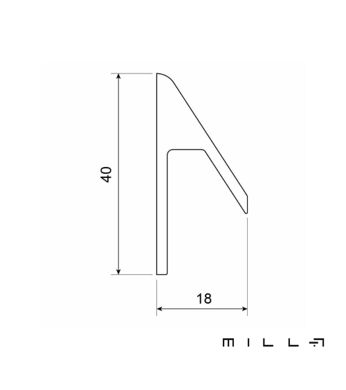 Maniglia per mobile nera opaca VERBA maniglia design