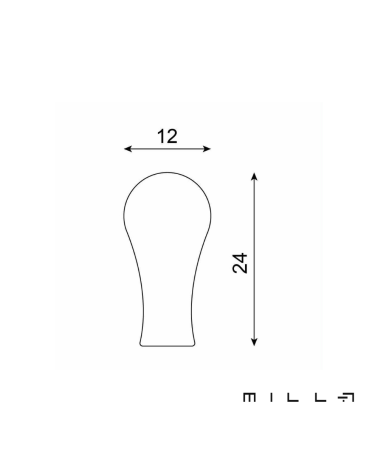 Maniglia per mobile MAKAO con schema tecnico