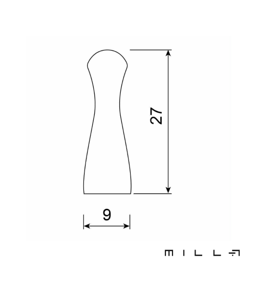 Maniglia per mobile anodizzata spazzolata AVERE maniglia design