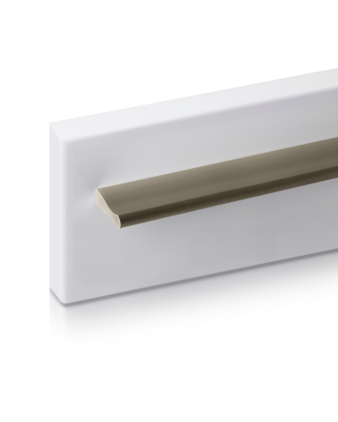Maniglia per mobile anodizzata spazzolata AVERE maniglia design fissata su un pannello