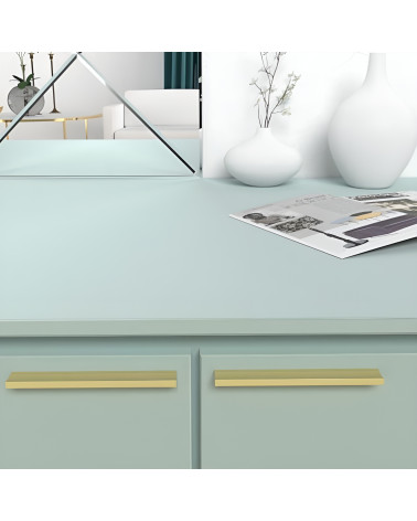 Maniglia per mobile anodizzata oro ESSEN maniglia design montata su un cassettone