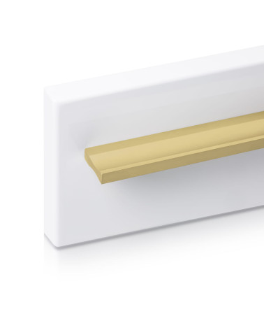 Maniglia per mobile anodizzata oro ESSEN maniglia design fissata su un pannello