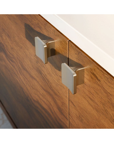 Pomello per mobile oro opaco SIENA maniglia design vista ravvicinata