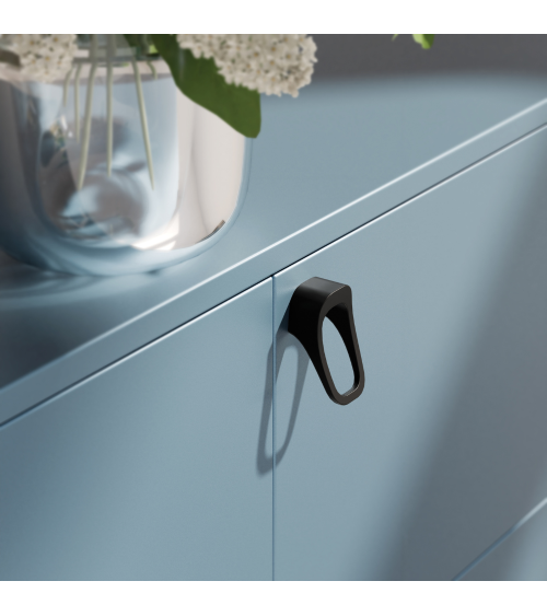 Pomello per mobile nero opaco LAGO design