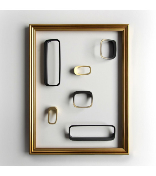 Pomello per mobile ottone antico LAGO maniglia design